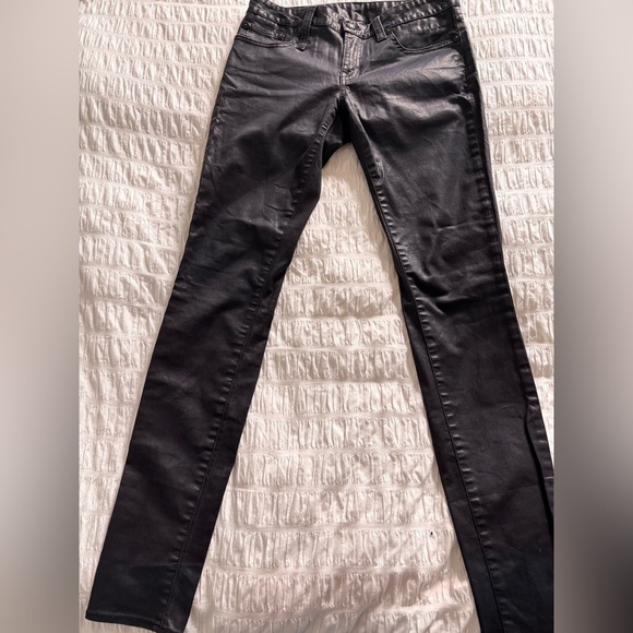 R13 Black Coated Skinny Jeans Made in Italy - Picture 1 of 12